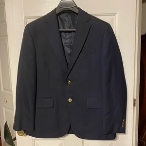Stafford Navy Blue Size 38S Sport Coat